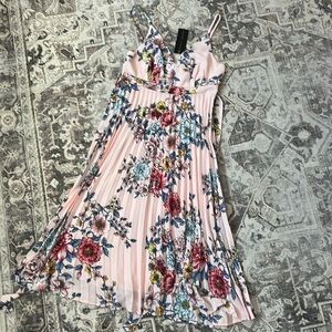 Pink floral dress